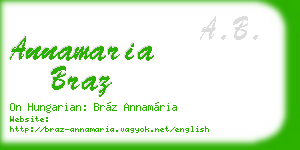 annamaria braz business card